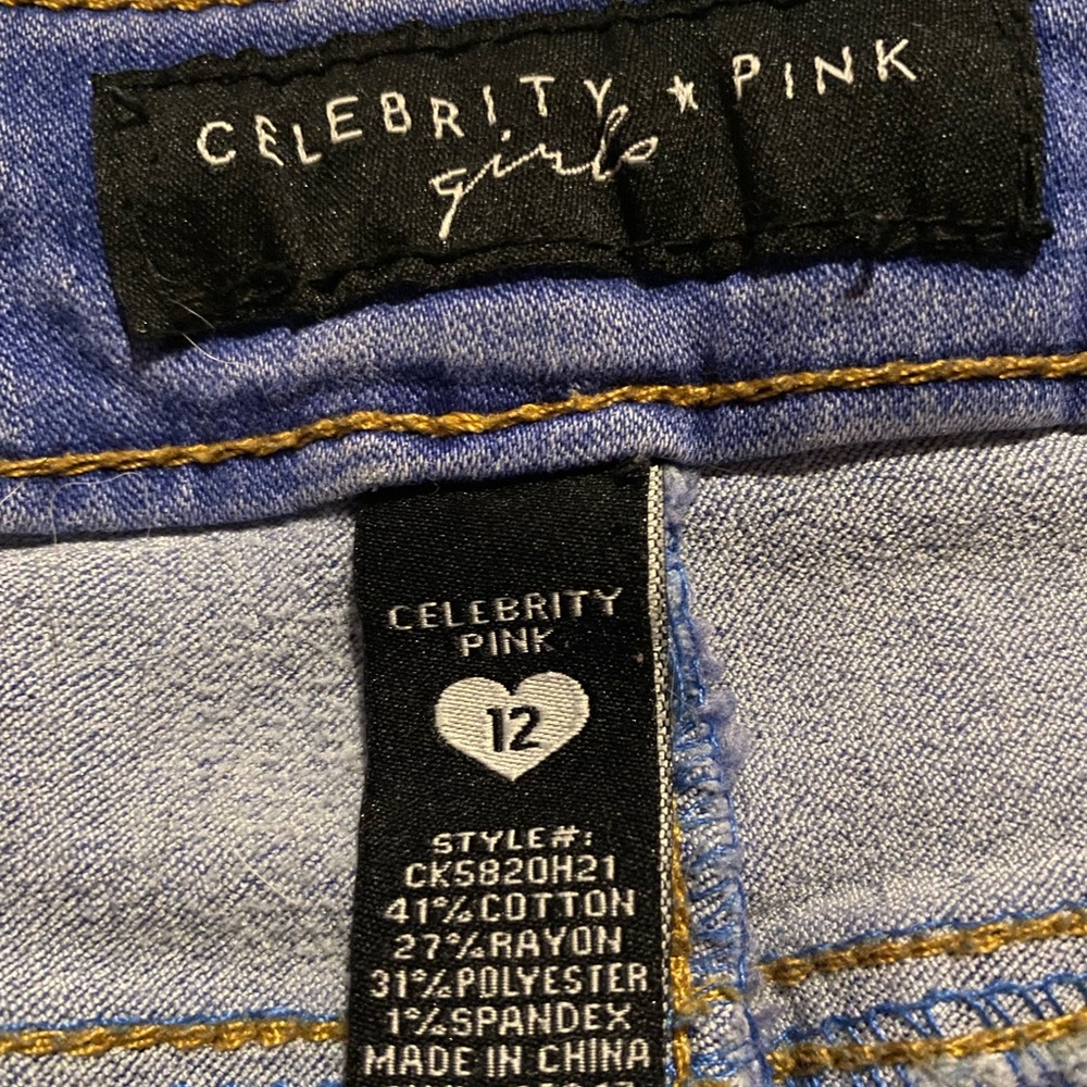 Jeans bought from JC Penny I believe, super stretchy, size “12” or 0